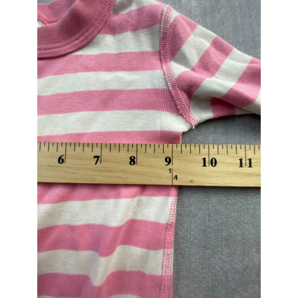 Hanna Andersson Kids Pink White Striped Organic Cotton Pajama Set Size 110 US 5 - Picture 4 of 6